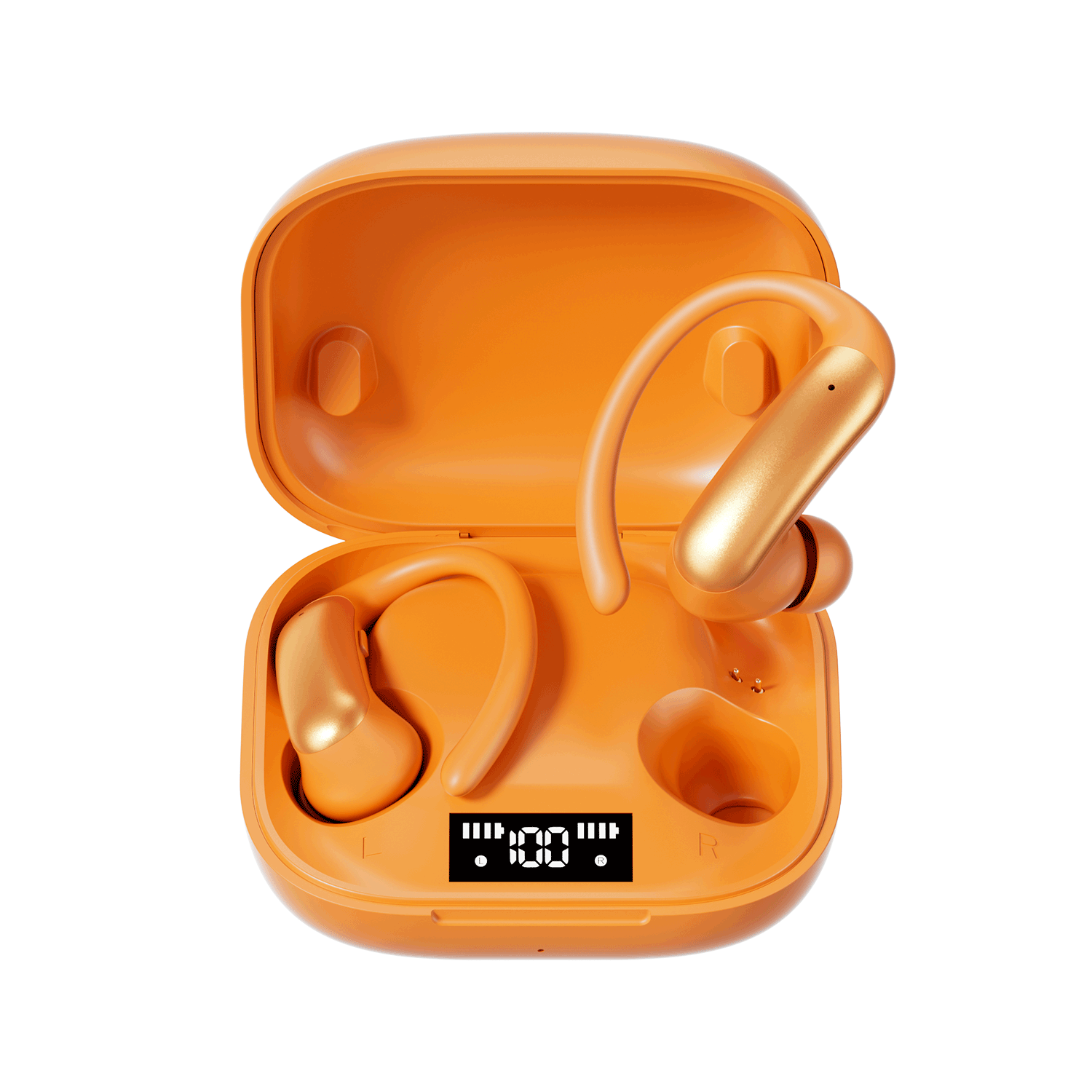 OEM Sports Bluetooth Earbuds with Ear Hooks and Digital Display
